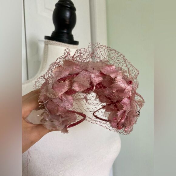 1950s Vintage Pink Flower & Bow Hat - Picture 7 of 9